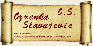 Ozrenka Slavujević vizit kartica